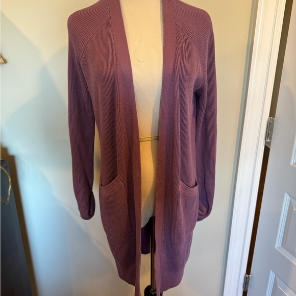 Lululemon Womens Still At Ease Wrap Cardigan Sweater Sz 4 Vintage Plum Purple - Picture 1 of 6